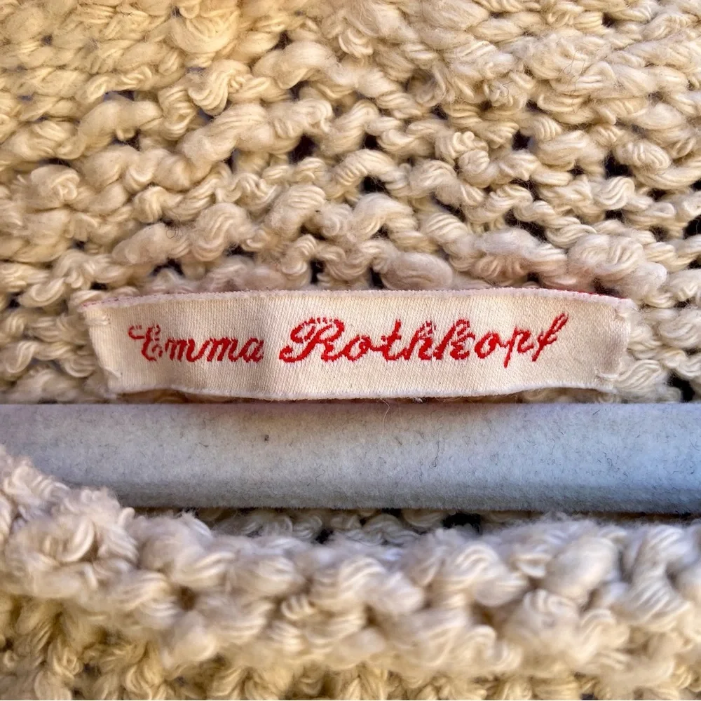 Relaxed Cream Crewneck Knit Sweater - Picture 3 of 3